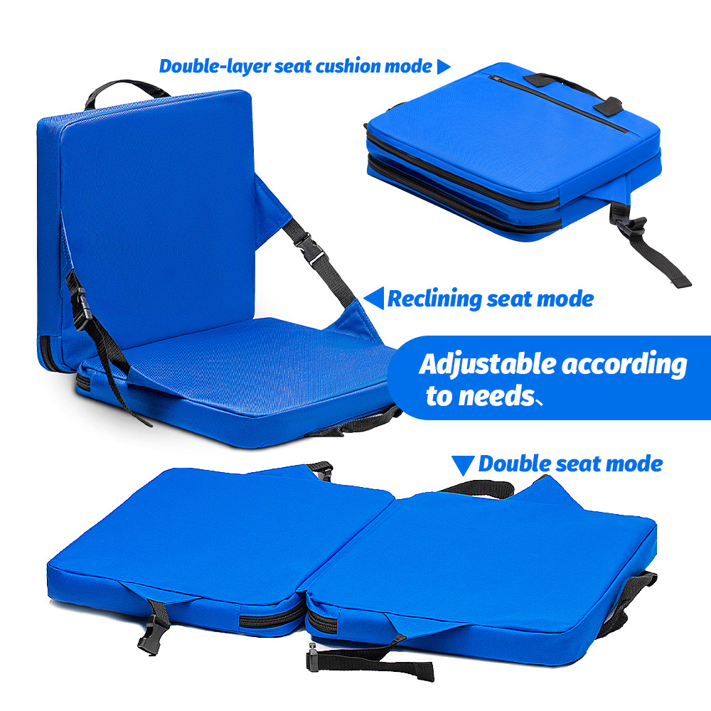 Black Portable Foldable Outdoor Seat – Multi-Functional Stadium & Boat Chair with Carry Handle - Image 3