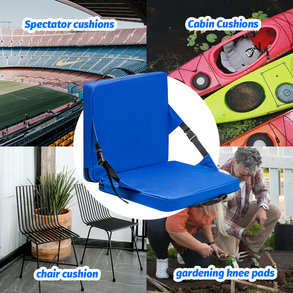 Red Portable Foldable Outdoor Seat – Multi-Functional Stadium & Boat Chair with Carry Handle - Image 5