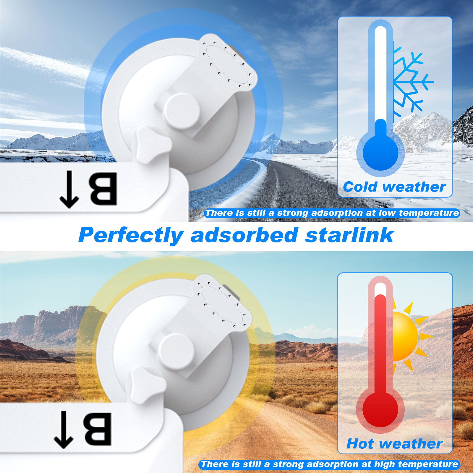 10 Pcs White Heavy-Duty Suction Cup Mount for Starlink Mini - All-Weather Car, RV & Boat Bracket - Image 5