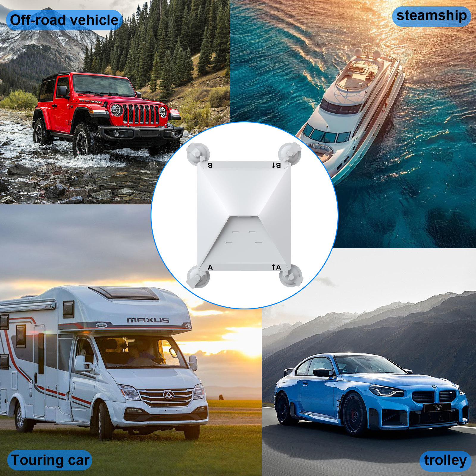 10 Pcs White Heavy-Duty Suction Cup Mount for Starlink Mini - All-Weather Car, RV & Boat Bracket - Image 7