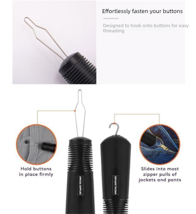 2 Pcs Black Dressing Aid Tool – Button & Zipper Assistant for Elderly and People with Limited Mobility - Image 3