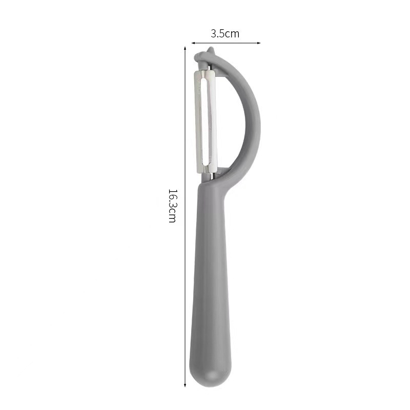 2 Pcs Grey Multi-Functional Vegetable & Fruit Peeler – Stainless Steel Blade with Ergonomic PP Handle (60g) - Image 1