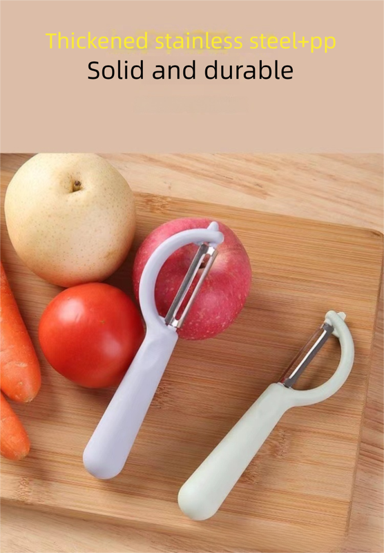 2 Pcs Grey Multi-Functional Vegetable & Fruit Peeler – Stainless Steel Blade with Ergonomic PP Handle (60g) - Image 2