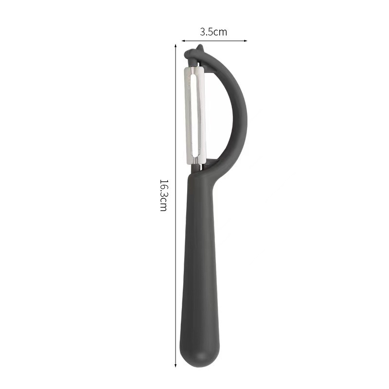 2 Pcs Dark Grey Multi-Functional Vegetable & Fruit Peeler – Stainless Steel Blade with Ergonomic PP Handle (60g) - Image 1