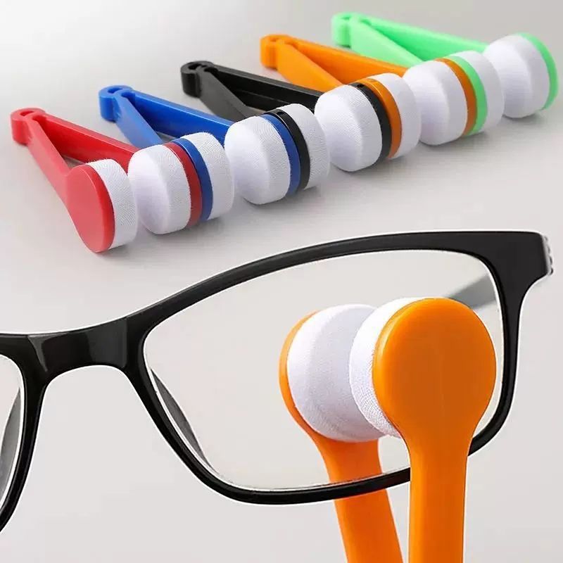 10 Pcs Blue Portable Eyeglass Cleaning Clip - Dual-Sided Microfiber Tongs for Safe, Streak-Free Lens Care - Image 2