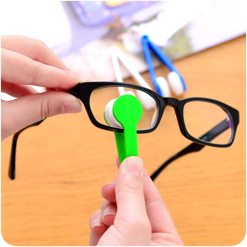 10 Pcs Blue Portable Eyeglass Cleaning Clip - Dual-Sided Microfiber Tongs for Safe, Streak-Free Lens Care - Image 3