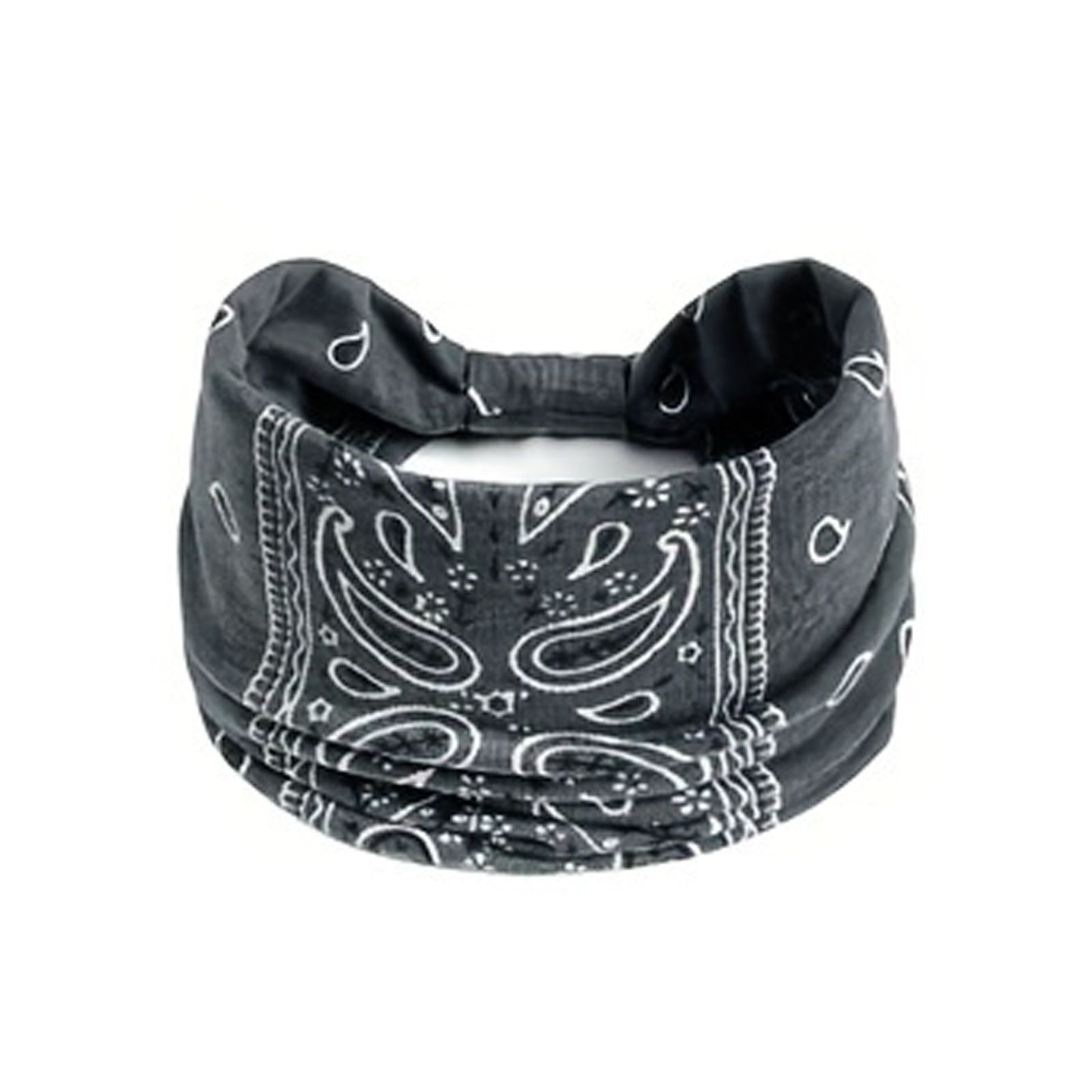 Grey Bohemian Yoga Headband – Elastic Sweat-Wicking Hairband for Women - Image 1