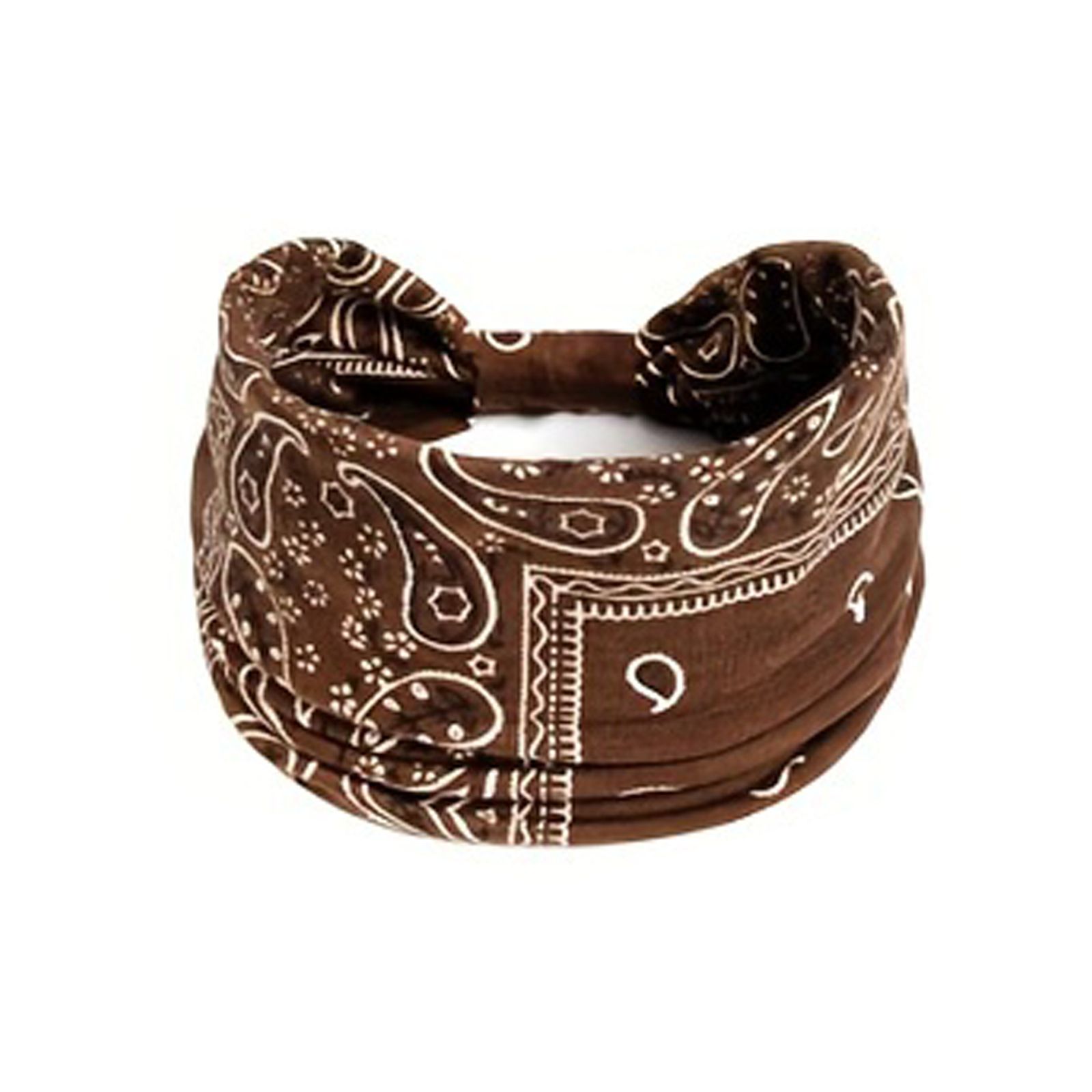 Brown Bohemian Yoga Headband – Elastic Sweat-Wicking Hairband for Women - Image 1