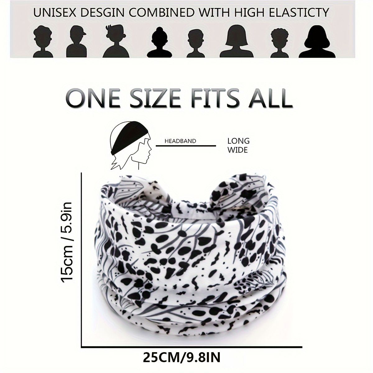 Green Bohemian Yoga Headband – Elastic Sweat-Wicking Hairband for Women - Image 3