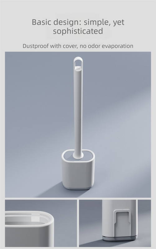 White Wall-Mountable Toilet Brush Set – Soft-Tip 360° Cleaning System - Image 6