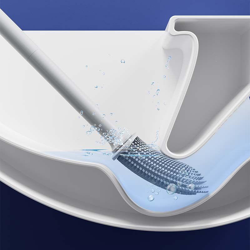 Black Wall-Mountable Toilet Brush Set – Soft-Tip 360° Cleaning System - Image 4