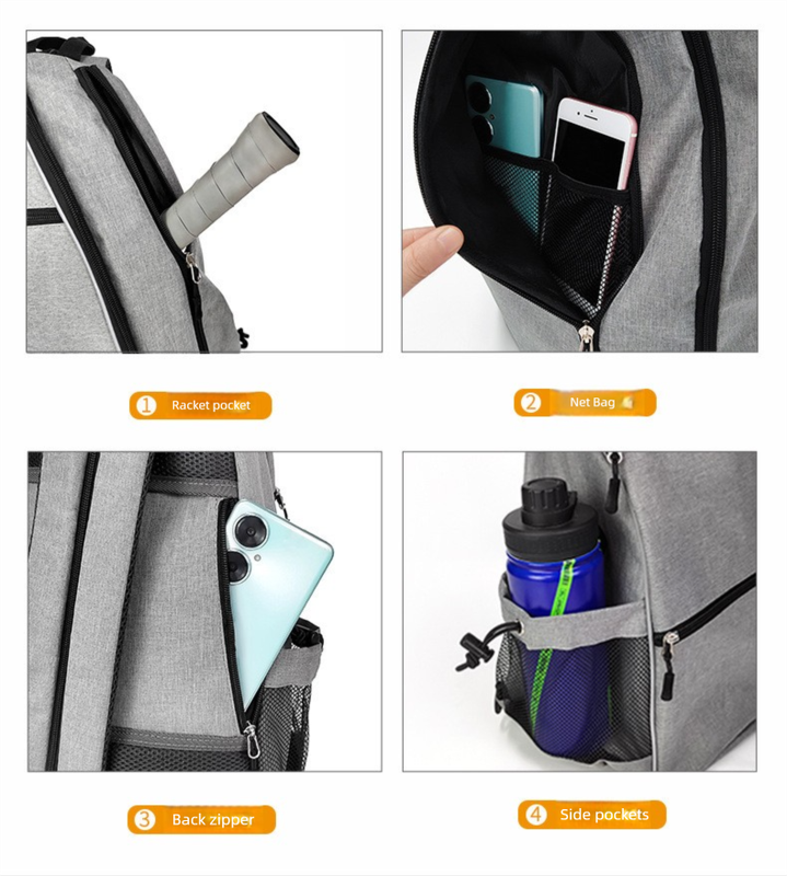 Blue Pickleball Multi-Sport Backpack – Oxford Fabric, Dual-Carry, Smart-Organized - Image 5