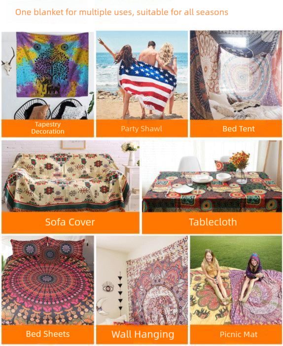 Sunset over a meadow Wall Tapestry 200x150cm - Soft Plush Fabric Hanging for Bedroom, Living Room, Dorm Decor - Includes Mounting Kit for Easy Installation - Image 4