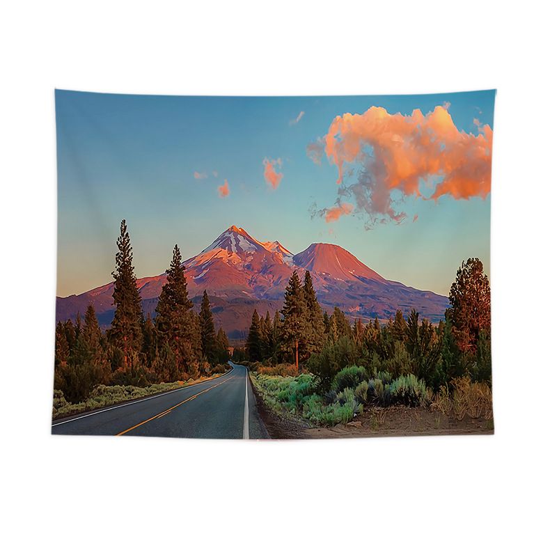 Sunset Highway Design Wall Tapestry 200x150cm - Soft Plush Fabric Hanging for Bedroom, Living Room, Dorm Decor - Includes Mounting Kit for Easy Installation - Image 1