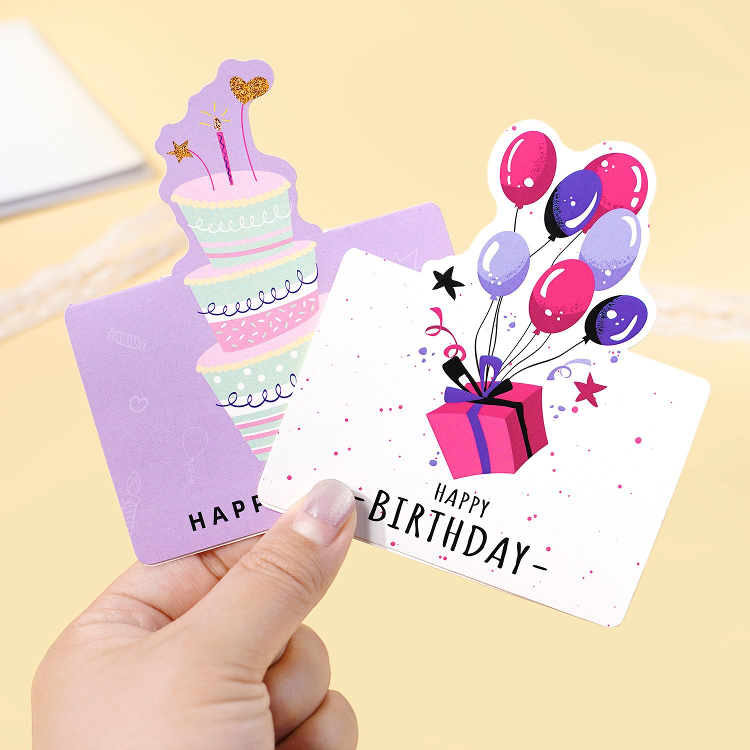 3 Sets 3D Pop-up Birthday Card Set - 3*10pcs Cartoon Panda/Cake/Balloon Greeting Cards with Envelopes, Handwritten Message Foldable Cards for Kids/Friends/Party Favors - Image 3