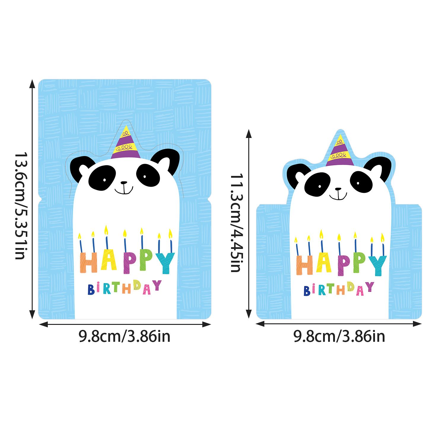 3 Sets 3D Pop-up Birthday Card Set - 3*10pcs Cartoon Panda/Cake/Balloon Greeting Cards with Envelopes, Handwritten Message Foldable Cards for Kids/Friends/Party Favors - Image 5