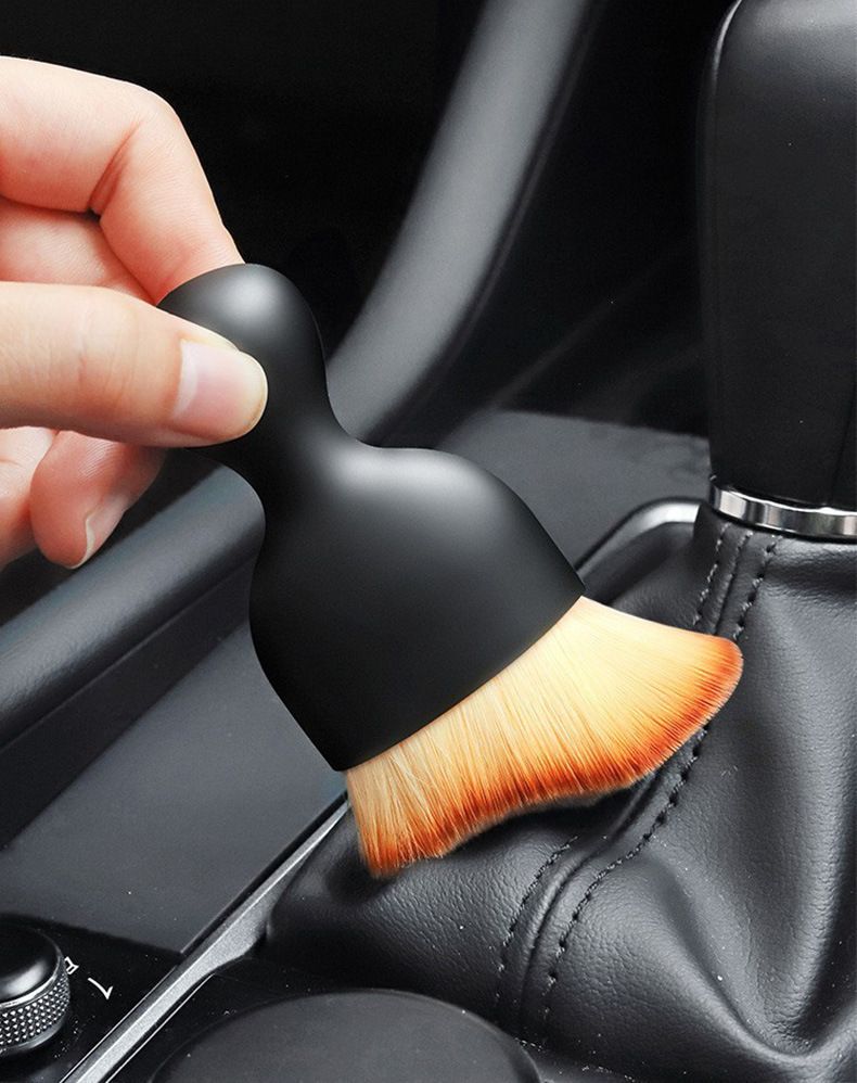 2 Pcs Car Interior Detailing Brush with Soft Microfiber Bristles for Air Vents, Dashboard, and Keyboard Cleaning - Image 3