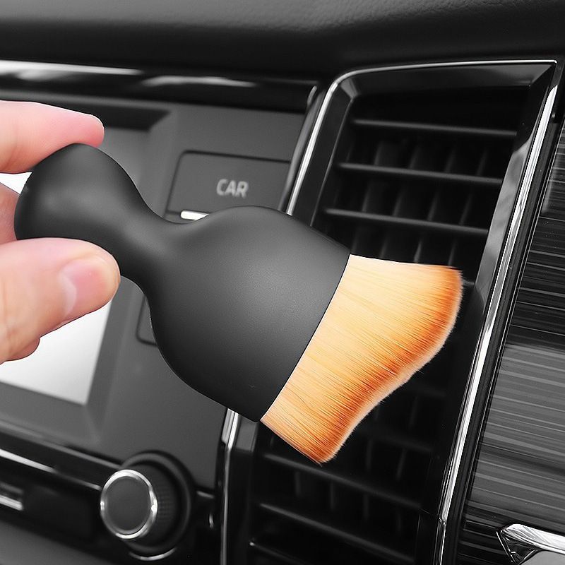2 Pcs Car Interior Detailing Brush with Soft Microfiber Bristles for Air Vents, Dashboard, and Keyboard Cleaning - Image 4