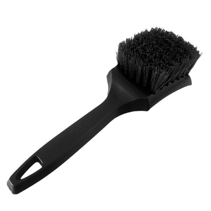 White Car Tire & Detailing Brush  - 2-Pack Stiff Bristle Scrubber for Wheels, Mats, and Upholstery - Image 3