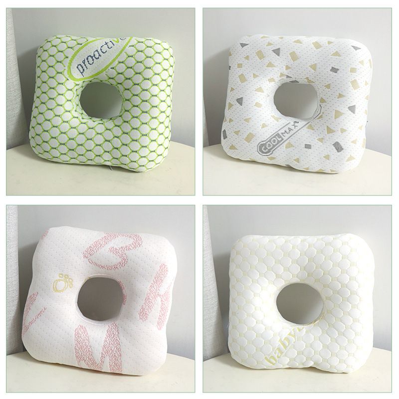 Grey Ear Piercing Pillow - Soft Side Sleeper Cushion with Hollow Center for Pressure Relief, Post-Piercing Care & Comfortable Napping - Image 2