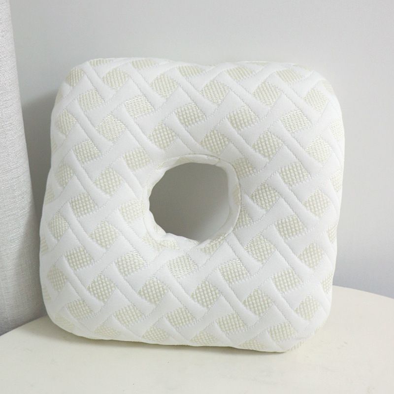 Light Green Ear Piercing Pillow - Soft Side Sleeper Cushion with Hollow Center for Pressure Relief, Post-Piercing Care & Comfortable Napping - Image 1