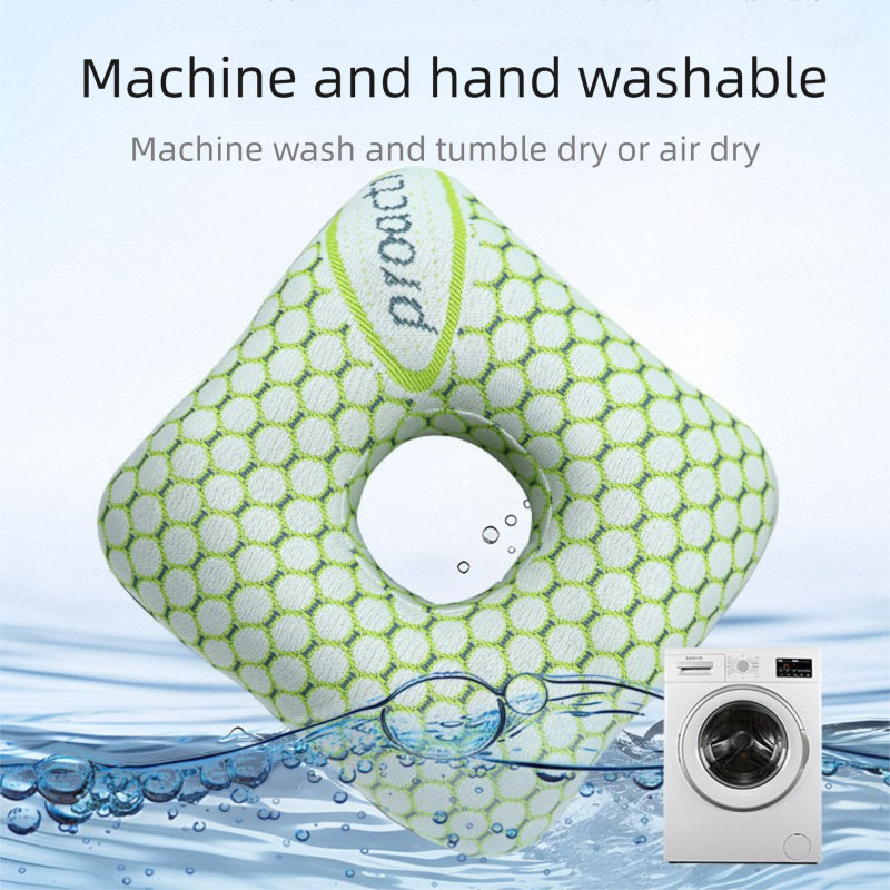 Light Green Ear Piercing Pillow - Soft Side Sleeper Cushion with Hollow Center for Pressure Relief, Post-Piercing Care & Comfortable Napping - Image 7
