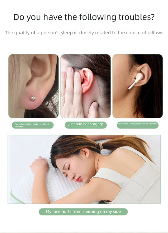 Light Pink Ear Piercing Pillow - Soft Side Sleeper Cushion with Hollow Center for Pressure Relief, Post-Piercing Care & Comfortable Napping - Image 4
