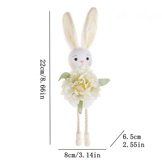 Pink Easter Bunny Flower Hanging Decoration for Home, Garden or Party Scene - Image 4