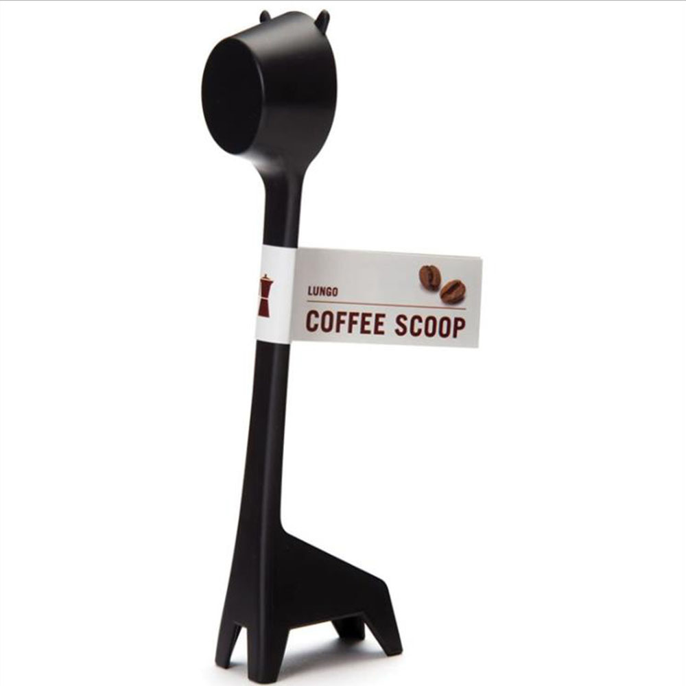 Giraffe-Shaped Coffee Scoop Set of 10 in Black ABS Plastic for Precise Coffee Grounds Measurement - Image 1