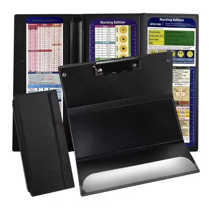 Black Three-Fold Clipboard with Document Holder – PP Material, Compact Design for Medical & Office Use - Image 1