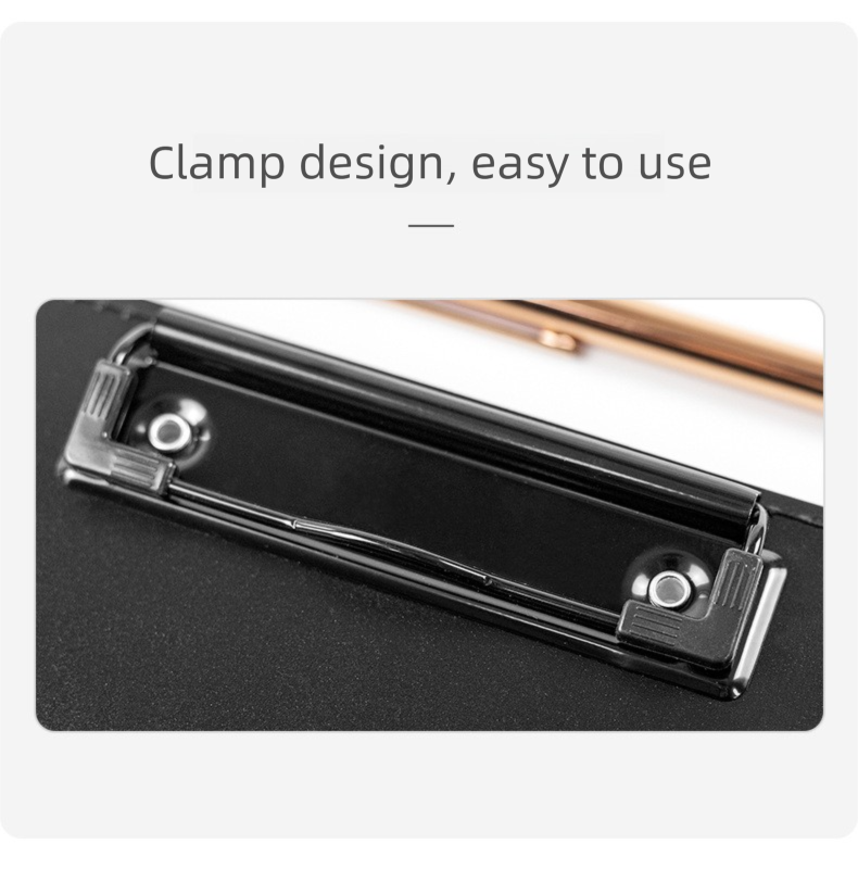 Black Three-Fold Clipboard with Document Holder – PP Material, Compact Design for Medical & Office Use - Image 2