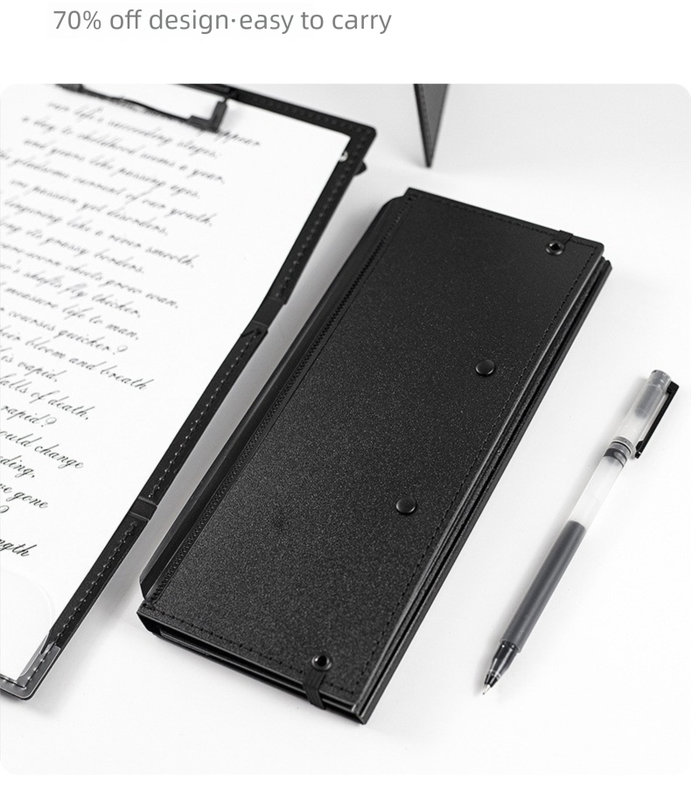 Purple Three-Fold Clipboard with Document Holder – PP Material, Compact Design for Medical & Office Use - Image 3