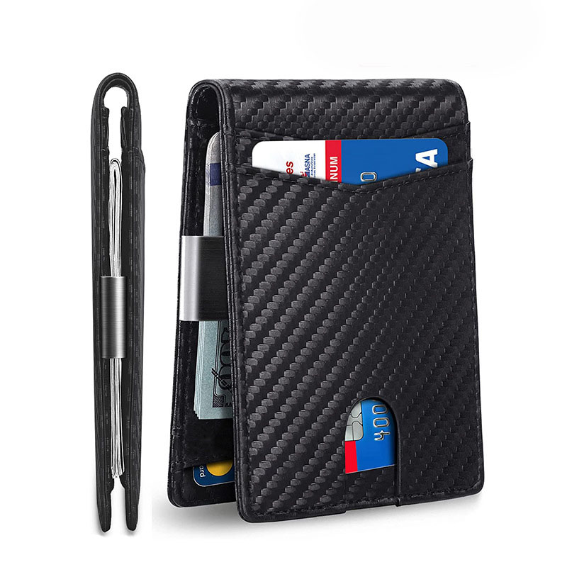 Black 12-Card Slot Men's Wallet with RFID Protection – Slim, Durable, and Secure Bifold Wallet - Image 1