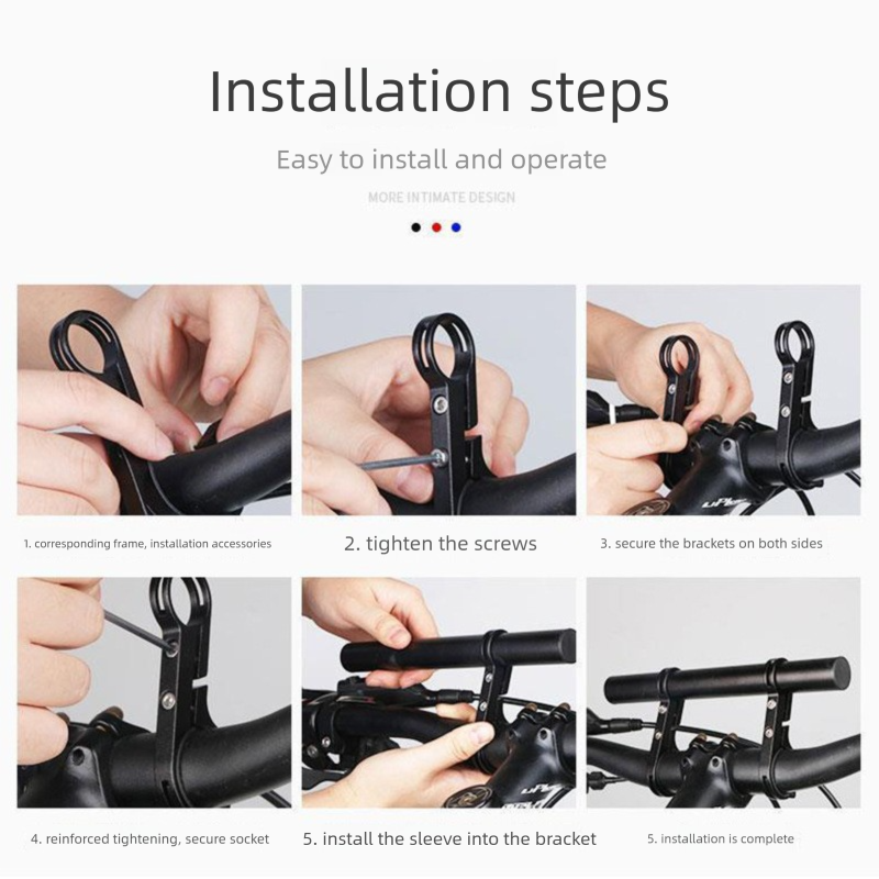 Red 30cm Aluminum Bicycle Handlebar Extension Bracket – Multi-Functional Mount for Bike Accessories - Image 5
