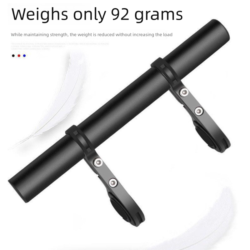 Black 30cm Aluminum Bicycle Handlebar Extension Bracket – Multi-Functional Mount for Bike Accessories - Image 2