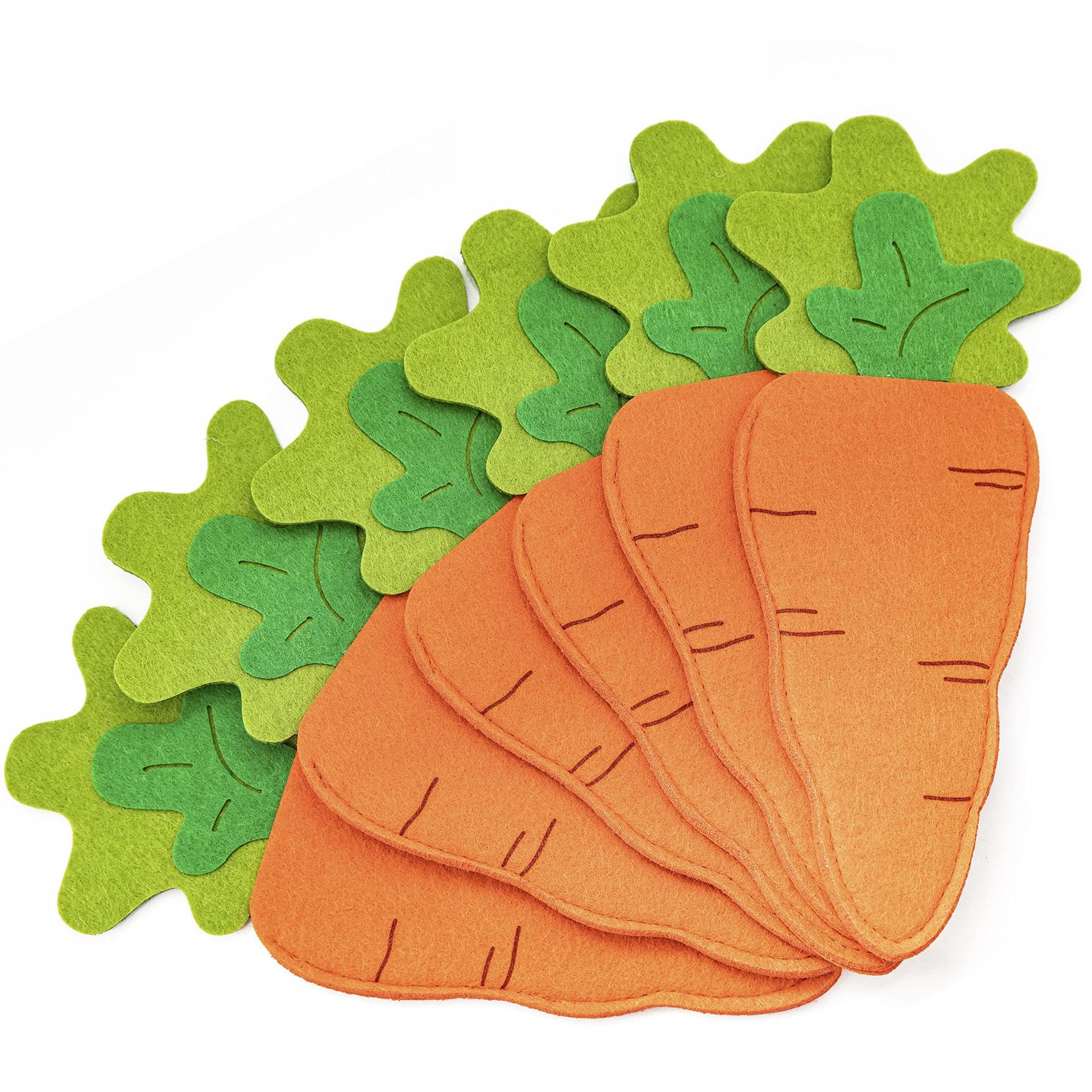 6-Pack Carrot-Shaped Utensil Pouch Set – Easter-Themed Cutlery Case for Kids and Families - Image 1