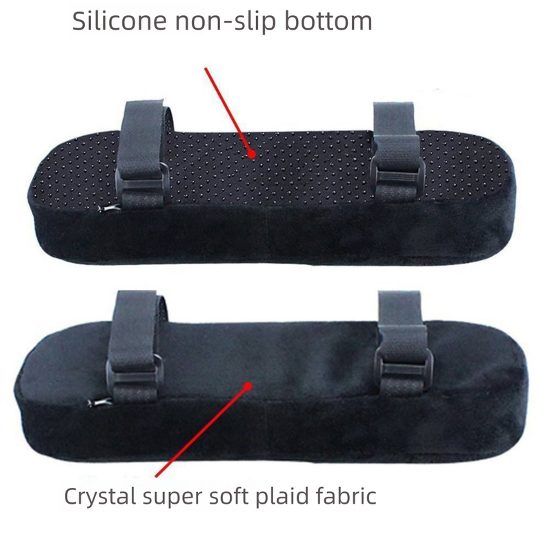Wine red 2-Pack Chair Armrest Pad – Memory Foam Elbow Support Cushion for Office and Home Chairs - Image 5