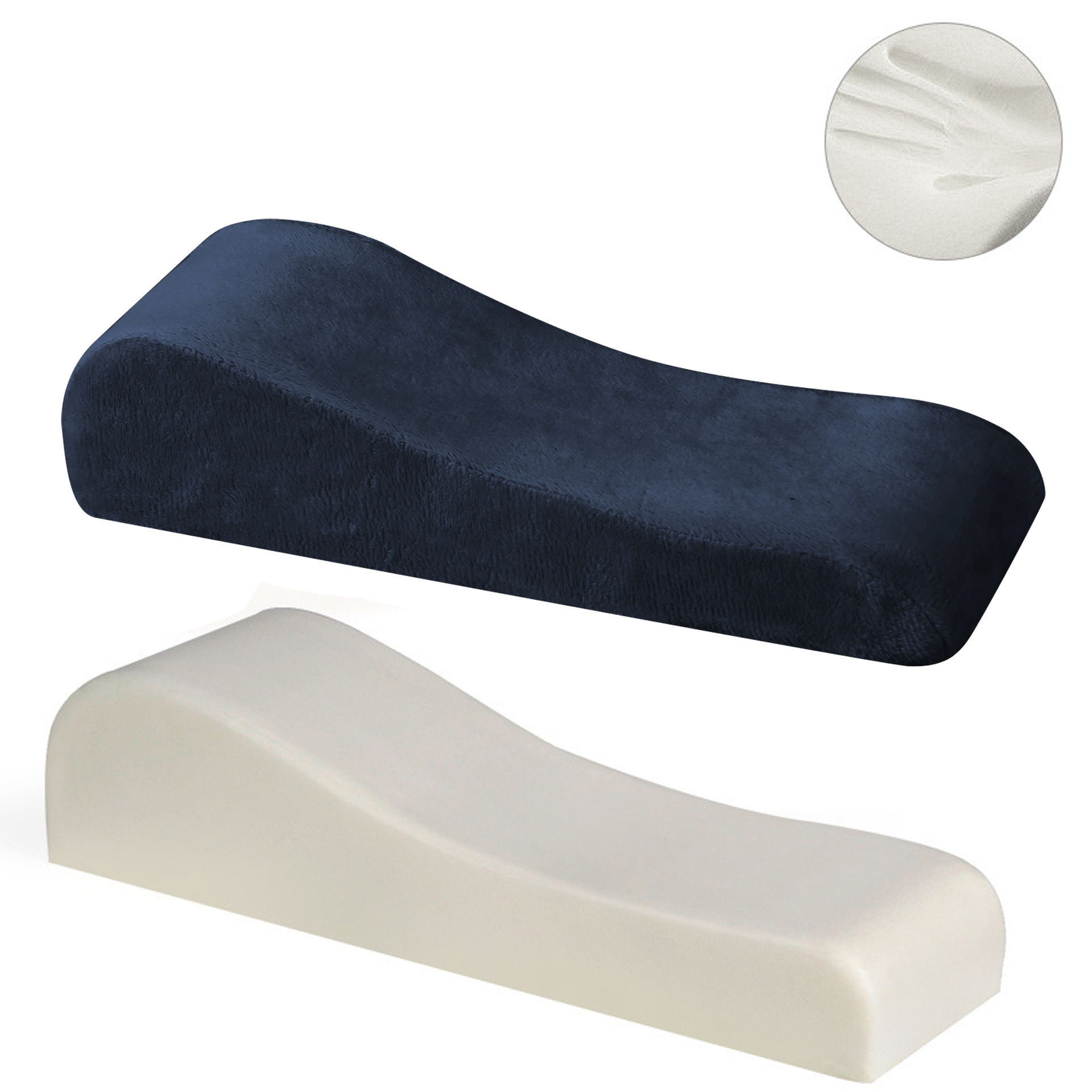 Dark blue 2-Pack Chair Armrest Pad – Memory Foam Elbow Support Cushion for Office and Home Chairs - Image 1