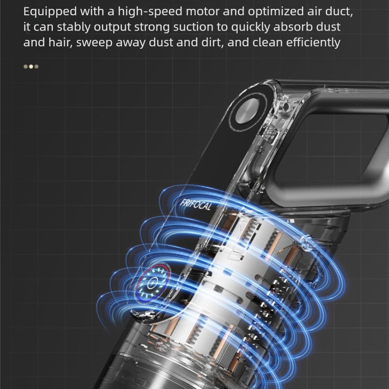 White spray-painted model Wireless Stick Vacuum Cleaner with 14000Pa Suction, HEPA Filter & 350ml Water Tank for Wet Dry Cleaning, Ideal for Home Use - Image 6