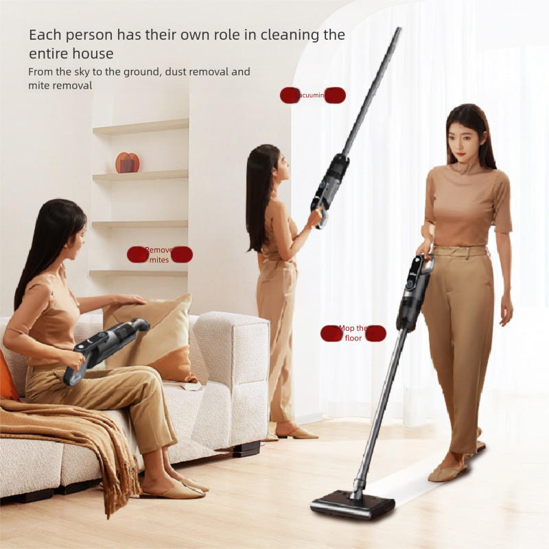White Wireless Stick Vacuum Cleaner with 14000Pa Suction, HEPA Filter & 350ml Water Tank for Wet Dry Cleaning, Ideal for Home Use - Image 4