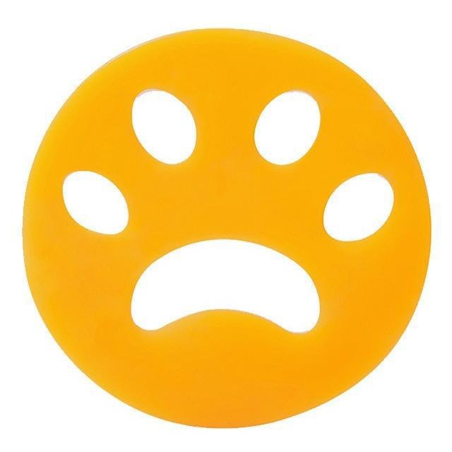 Circular orange 10-Pack Reusable Silicone Cat Paw Lint Remover for Clothes and Laundry, Double-Sided Sticky Cleaner for Pet Hair and Dust – Ideal for Home Use - Image 1