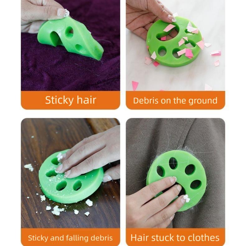Circular Green 10-Pack Reusable Silicone Cat Paw Lint Remover for Clothes and Laundry, Double-Sided Sticky Cleaner for Pet Hair and Dust – Ideal for Home Use - Image 5