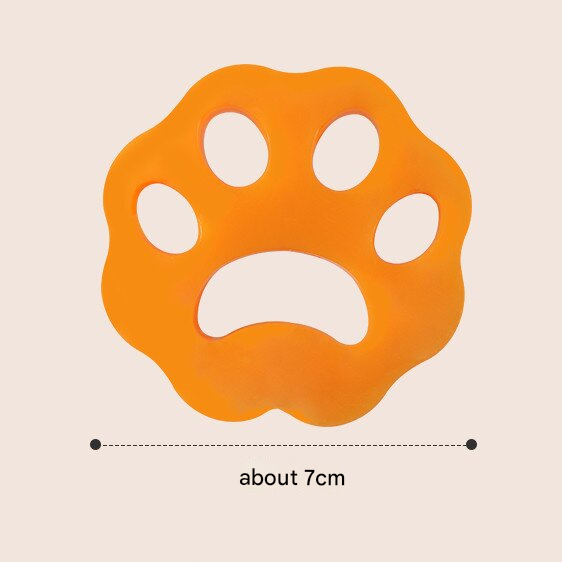 Floral orange 10-Pack Reusable Silicone Cat Paw Lint Remover for Clothes and Laundry, Double-Sided Sticky Cleaner for Pet Hair and Dust – Ideal for Home Use - Image 6