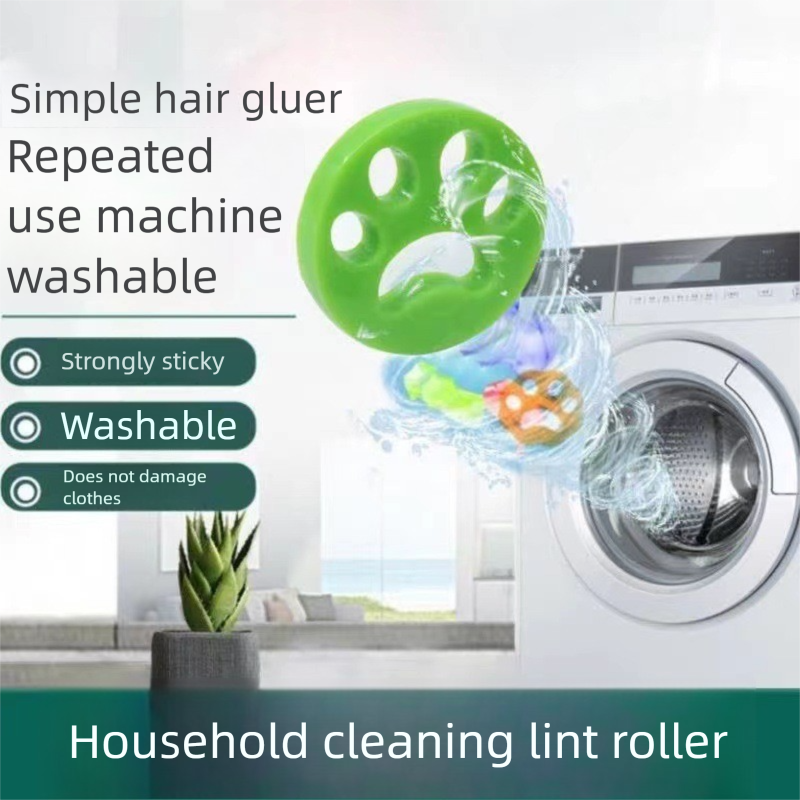 Floral green 10-Pack Reusable Silicone Cat Paw Lint Remover for Clothes and Laundry, Double-Sided Sticky Cleaner for Pet Hair and Dust – Ideal for Home Use - Image 4
