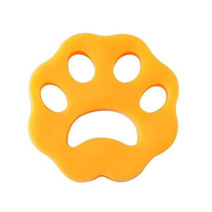 Floral orange 10-Pack Reusable Silicone Cat Paw Lint Remover for Clothes and Laundry, Double-Sided Sticky Cleaner for Pet Hair and Dust – Ideal for Home Use - Image 1