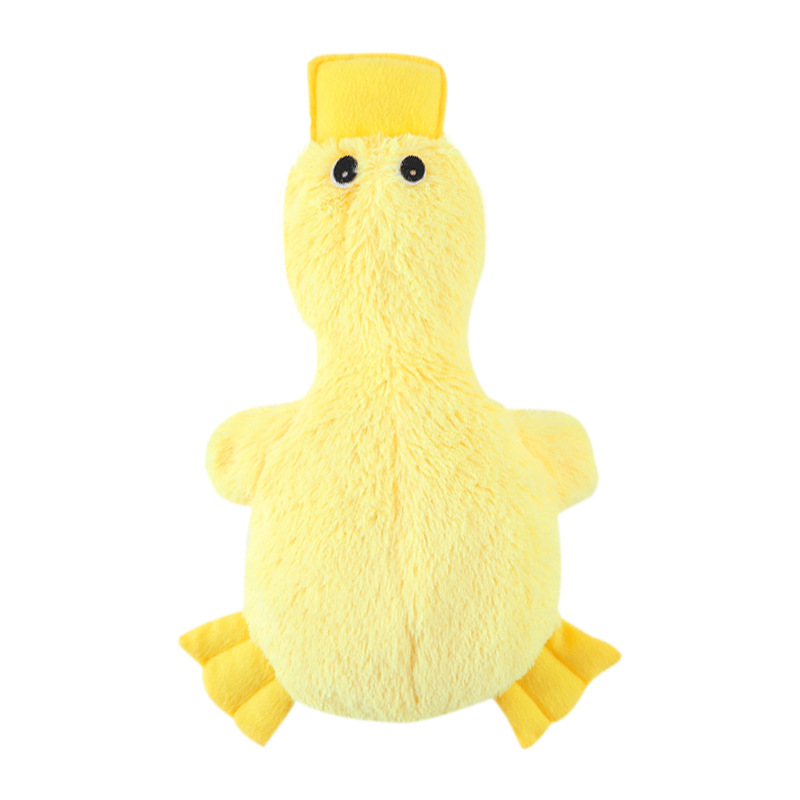 2-Pack Yellow Plush Duck Dog Toy with Sound, Soft Fur and Squeaker for Teething & Dental Care – Durable Chew Toy for Dogs - Image 1