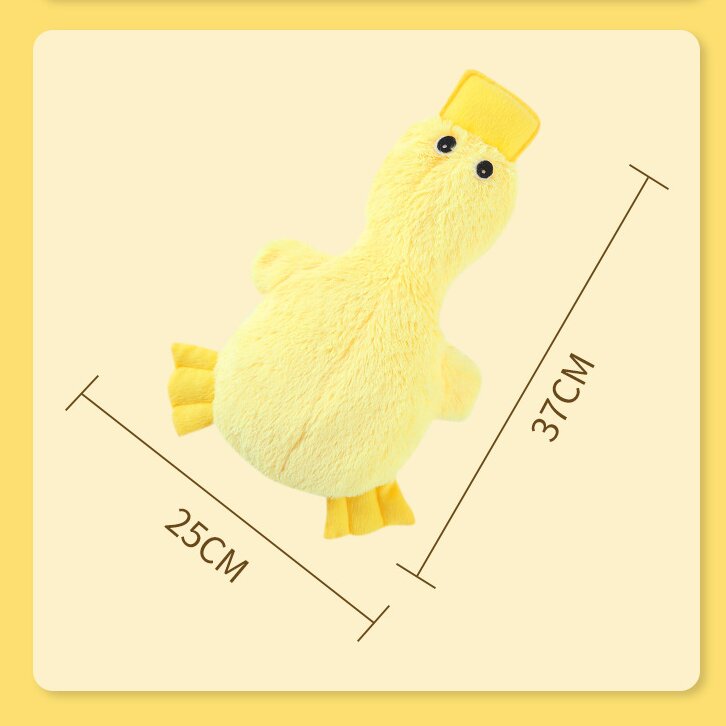 2-Pack Yellow Plush Duck Dog Toy with Sound, Soft Fur and Squeaker for Teething & Dental Care – Durable Chew Toy for Dogs - Image 7