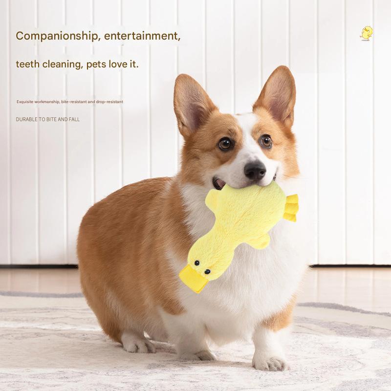 2-Pack Pink and yellow Plush Duck Dog Toy with Sound, Soft Fur and Squeaker for Teething & Dental Care – Durable Chew Toy for Dogs - Image 2