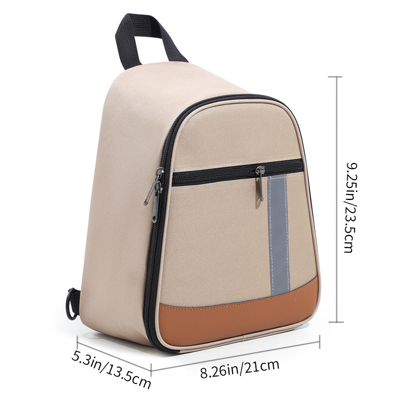 Khaki Portable Insulated Lunch Bag with Thick Aluminum Foil Lining – Oxford Fabric Thermal Food Carrier for Work, School, Travel & Outdoor Use - Image 1
