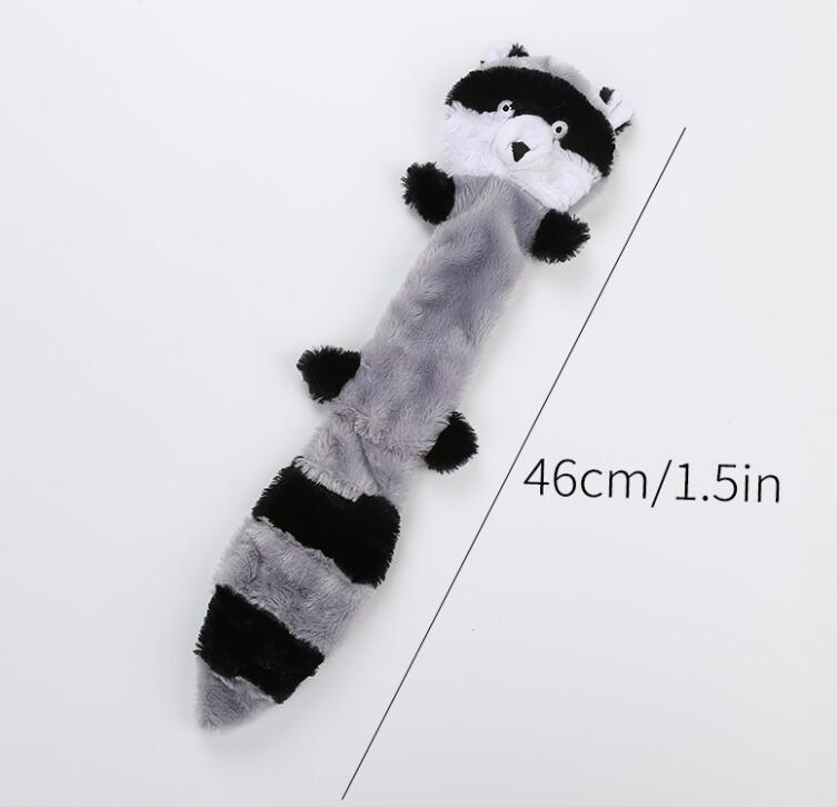 2-Pack Grey raccoon Identical Plush Pet Toys with Squeaker – Durable Fur-Textured Chew Toys for Dogs, Ideal for Teething, Play & Stress Relief - Image 1